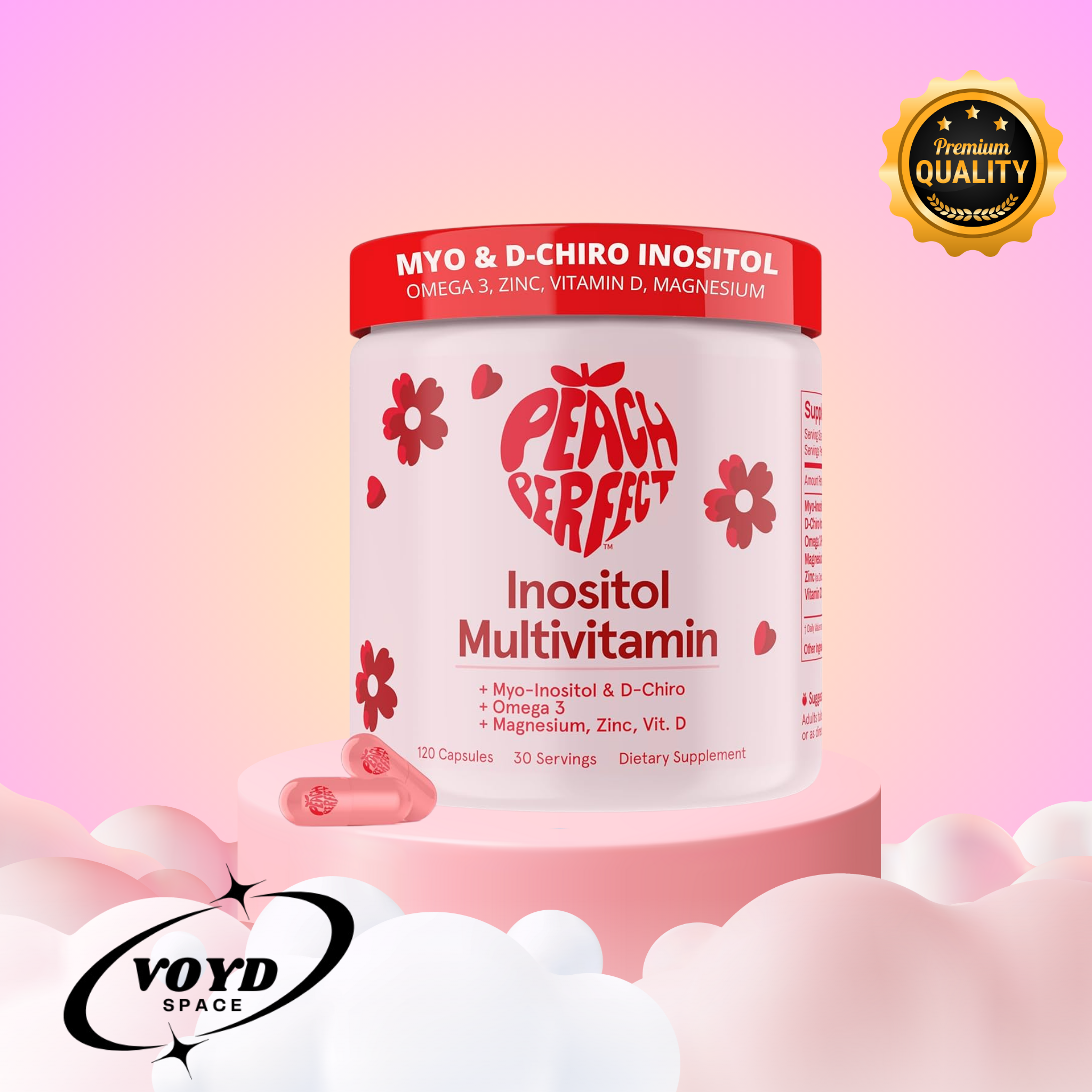 Inositol Multivitamínico x 120 Cápsulas  PEACH PERFECT