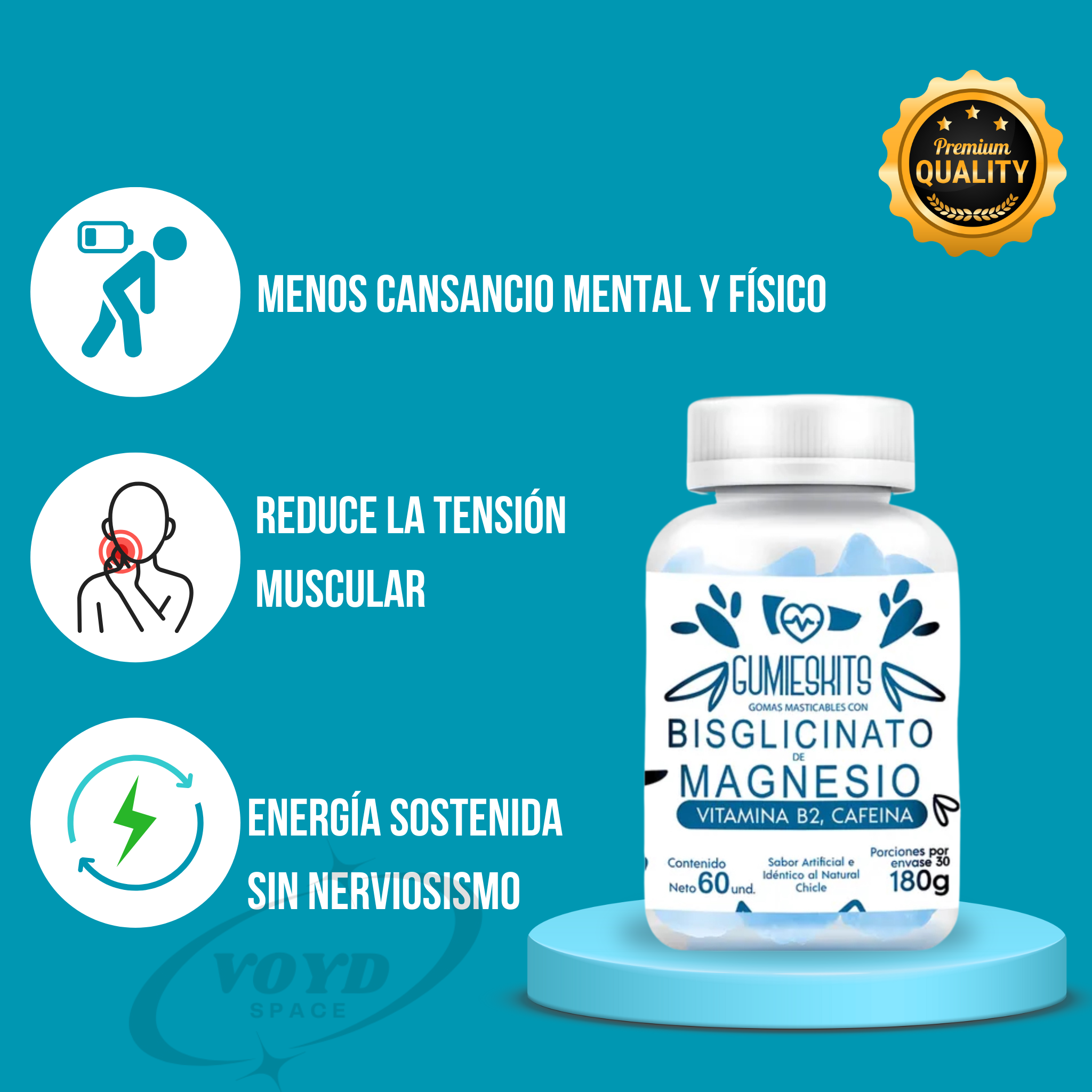 Bisglicinato de Magnesio Gomitas x60u