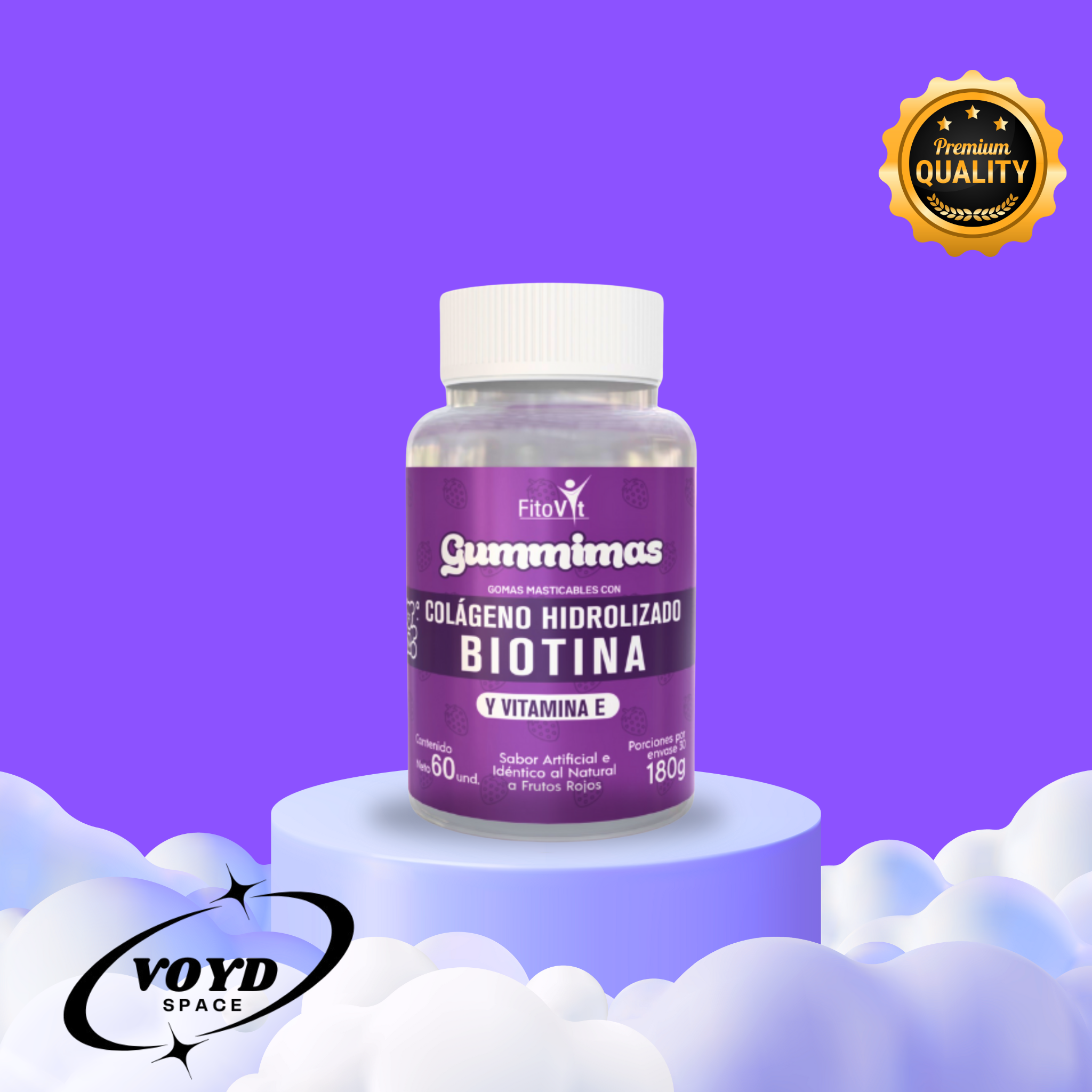 Colágeno + Biotina x 60 Gomitas FITOVIT