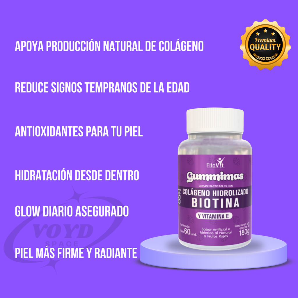 Colágeno + Biotina x 60 Gomitas FITOVIT