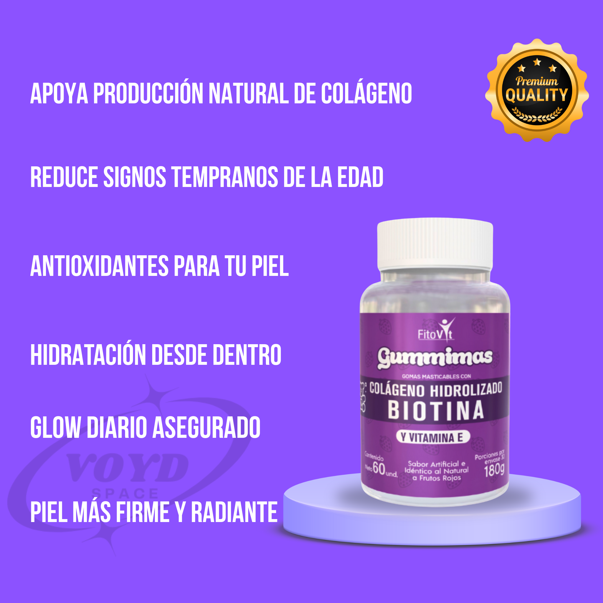 Colágeno + Biotina x 60 Gomitas FITOVIT