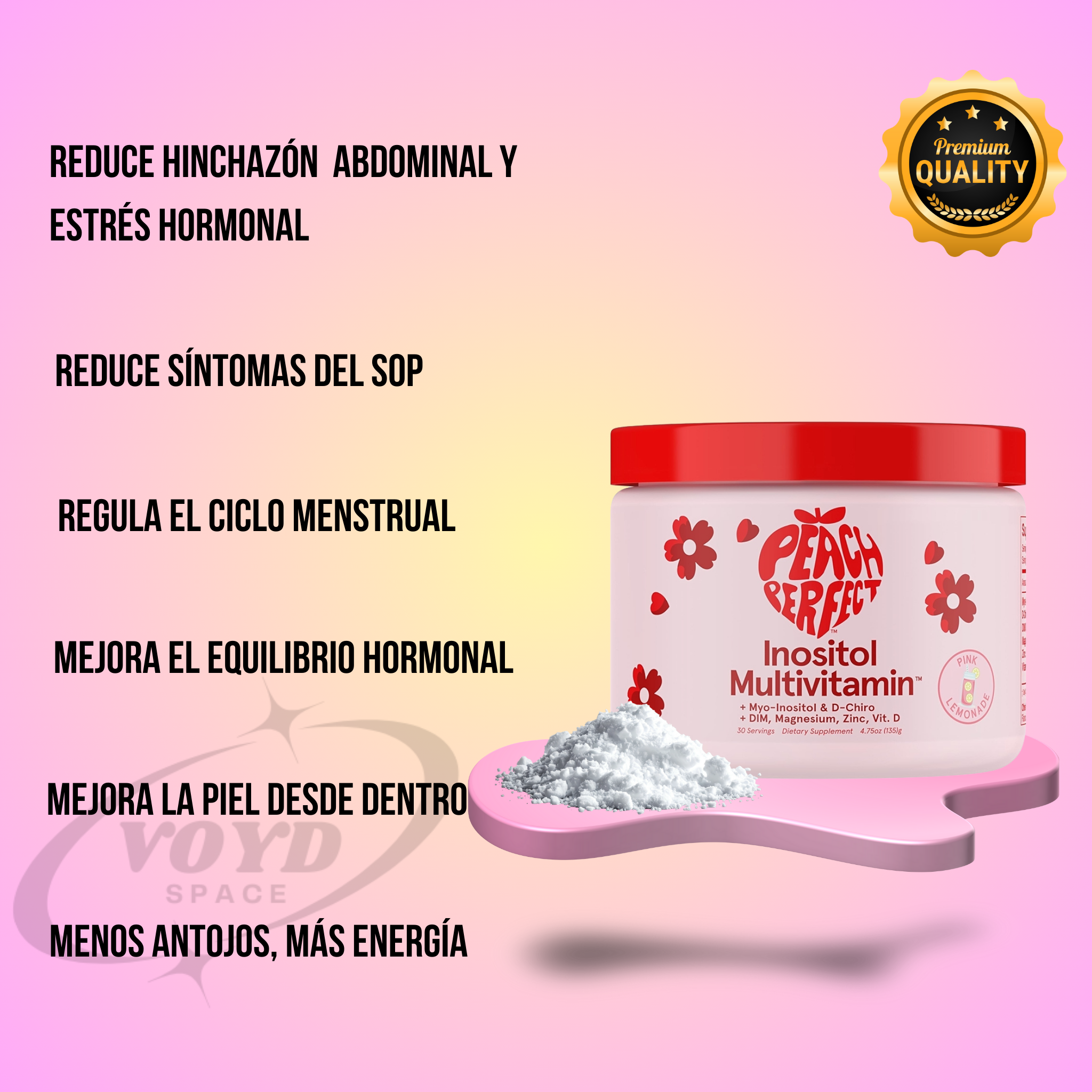 Inositol Multivitamínico en Polvo PEACH PERFECT