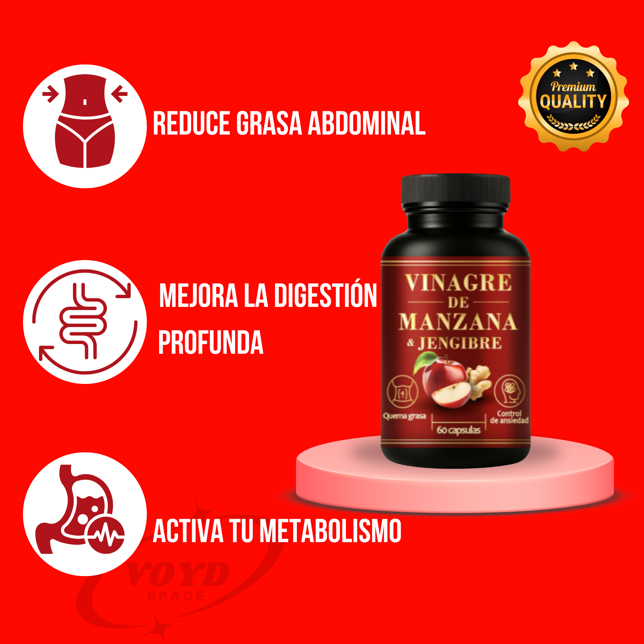 Vinagre De Manzana - Jengibre x 60 caps