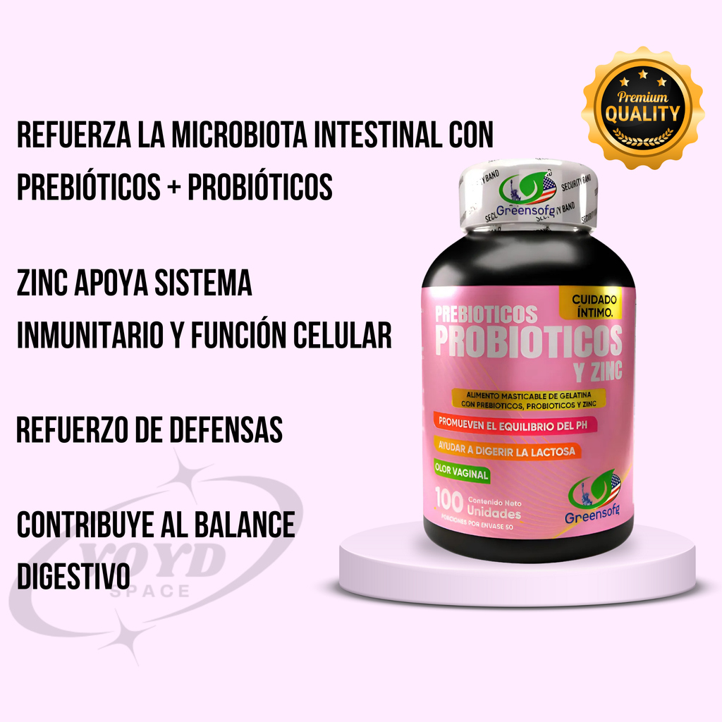 Prebióticos Probióticos & Zinc