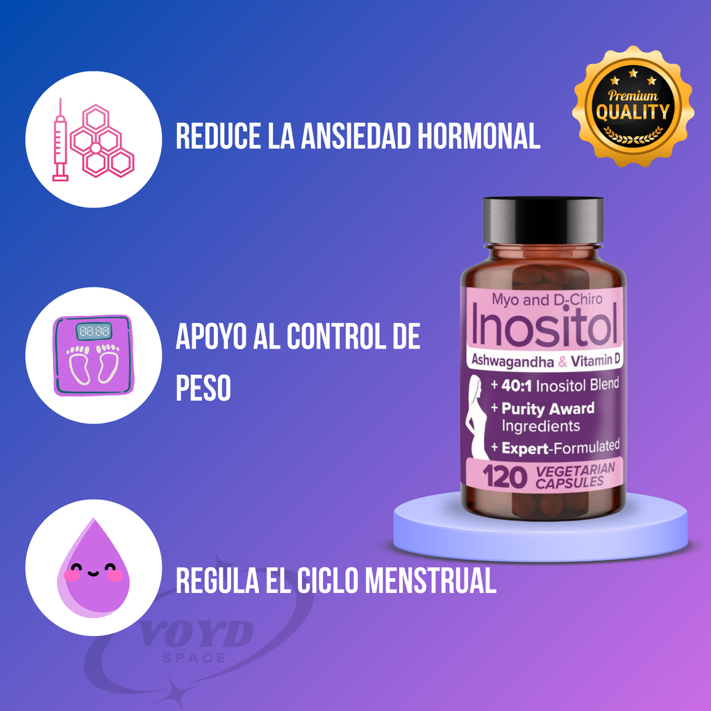 Inositol, Ashwagandha & Vitamina C x120 caps