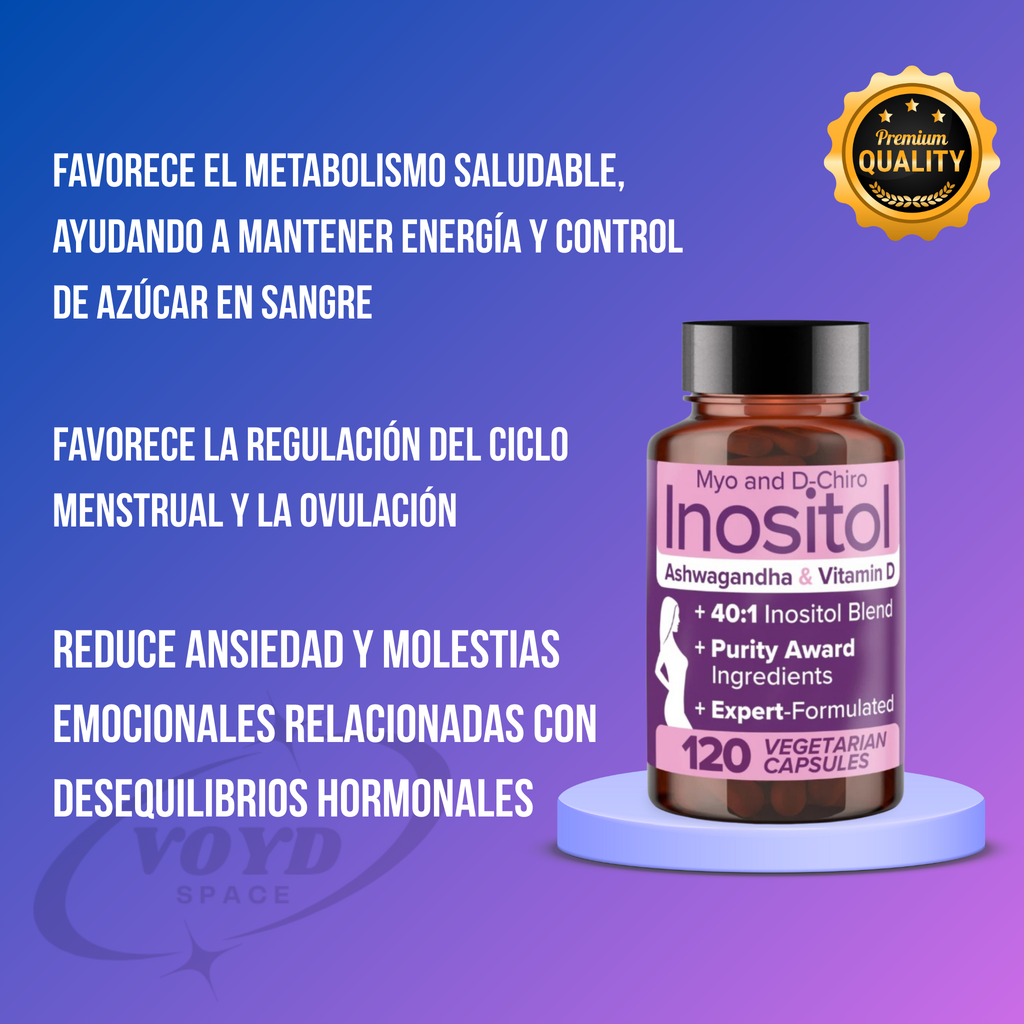 Inositol, Ashwagandha & Vitamina C x120 caps