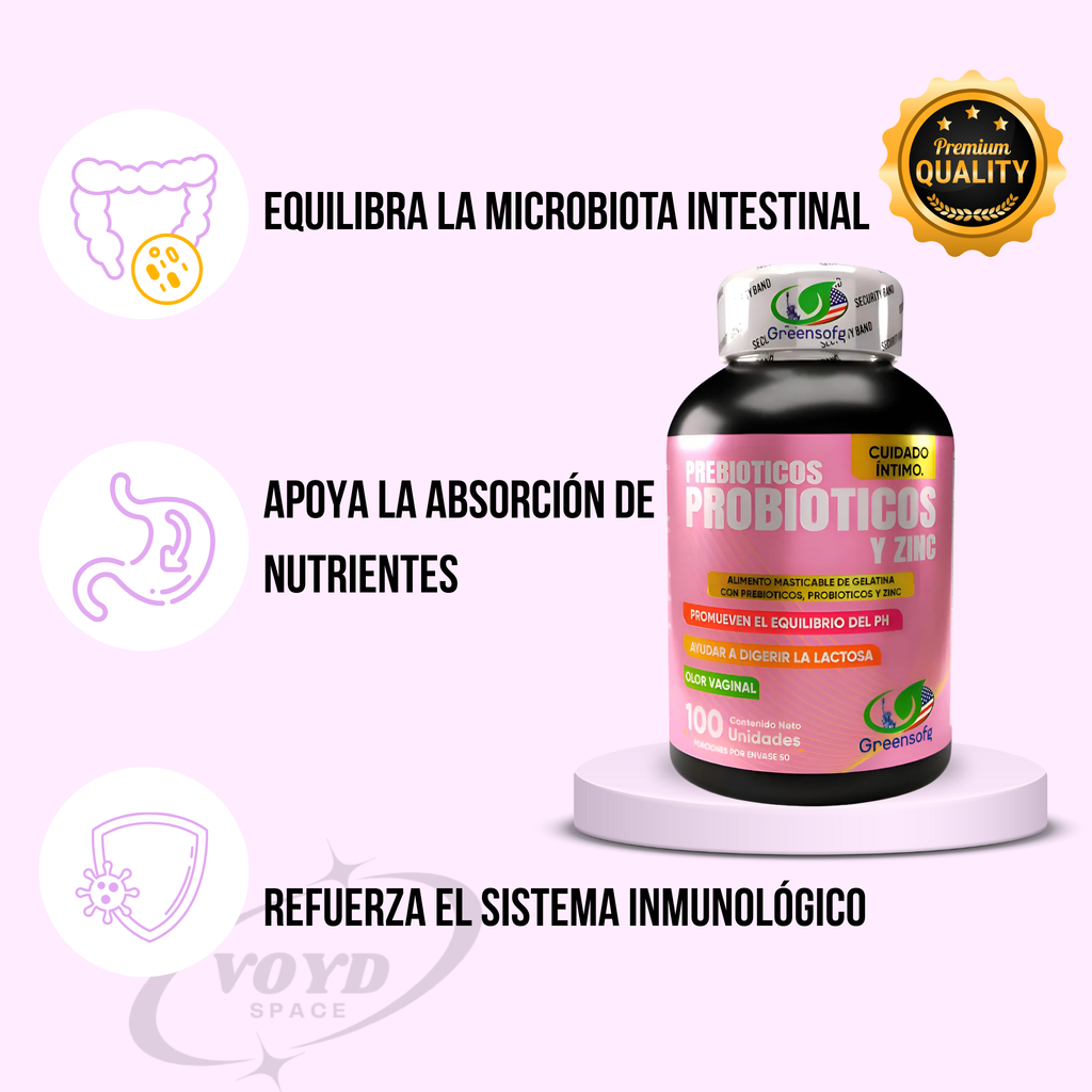 Prebióticos Probióticos & Zinc